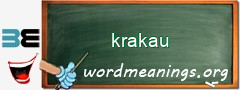 WordMeaning blackboard for krakau